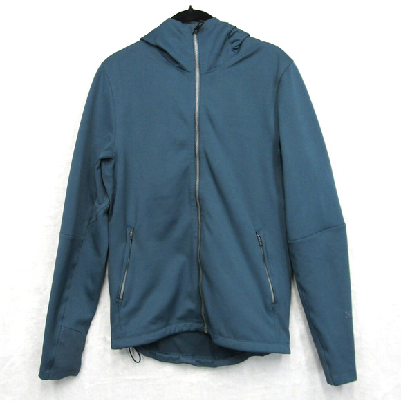 Lululemon Jacket Mens Small Fleece Back Soft Shell Coat Full Zip Blue Teal